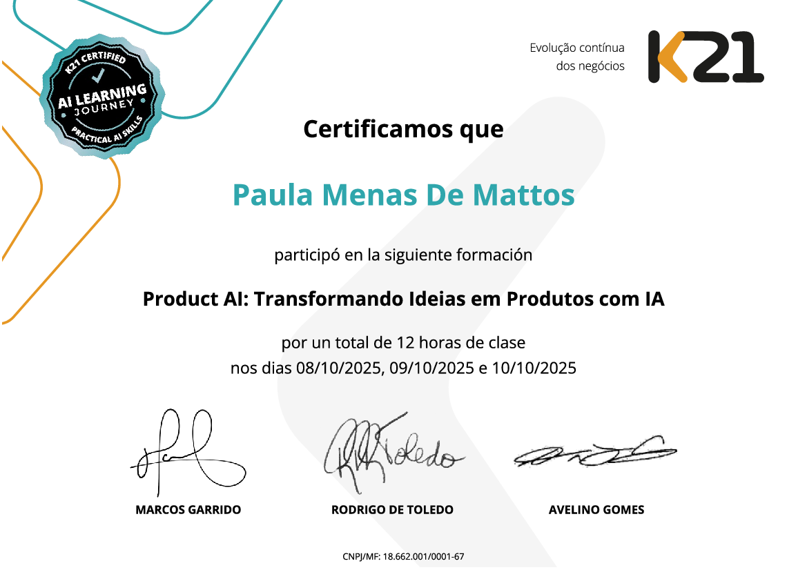 Certificado K21